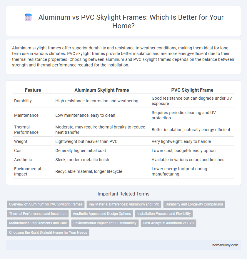 Aluminum vs PVC Skylight Frames: Which Is Better for Your Home?