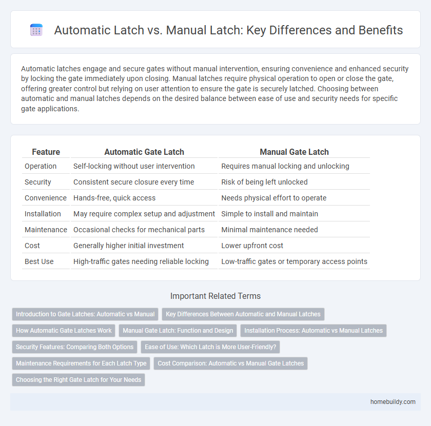Automatic Latch vs. Manual Latch: Key Differences and Benefits