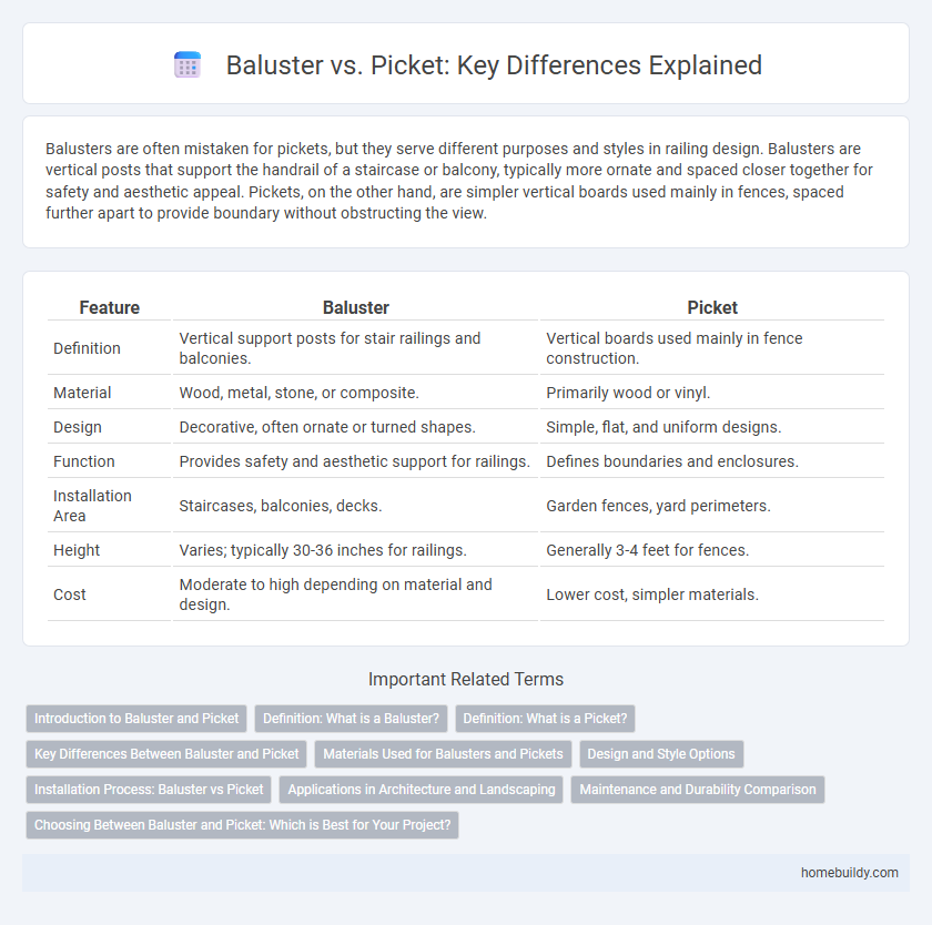 Baluster vs. Picket: Key Differences Explained