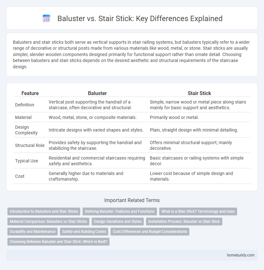 Baluster vs. Stair Stick: Key Differences Explained