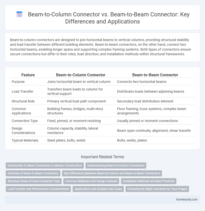 Beam-to-Column Connector vs. Beam-to-Beam Connector: Key Differences and Applications