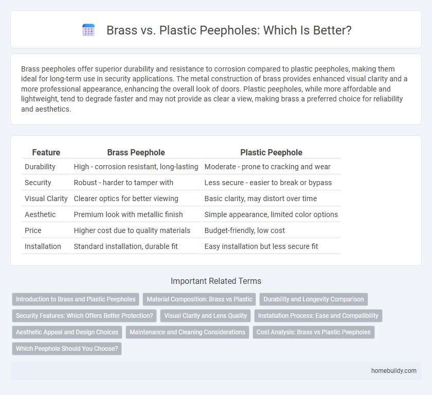 Brass vs. Plastic Peepholes: Which Is Better?