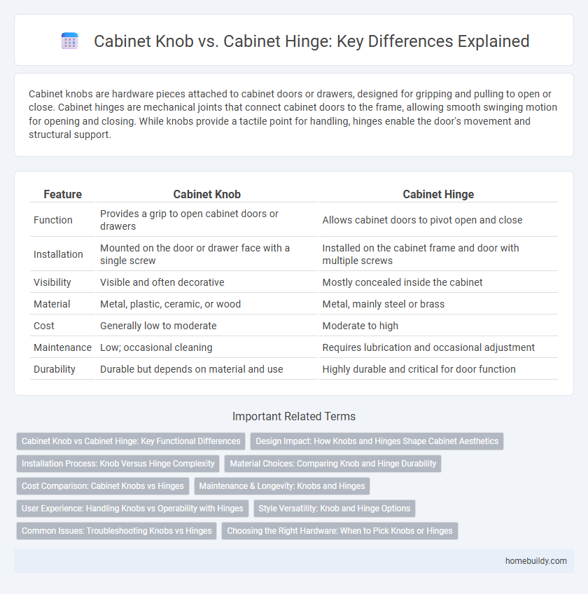 Cabinet Knob vs. Cabinet Hinge: Key Differences Explained
