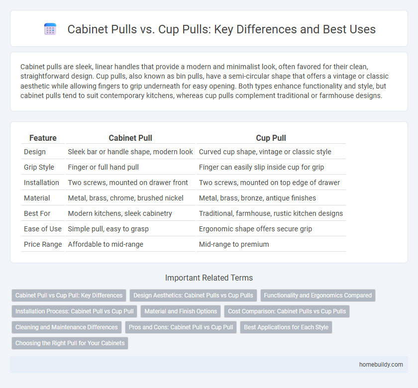 Cabinet Pulls vs. Cup Pulls: Key Differences and Best Uses