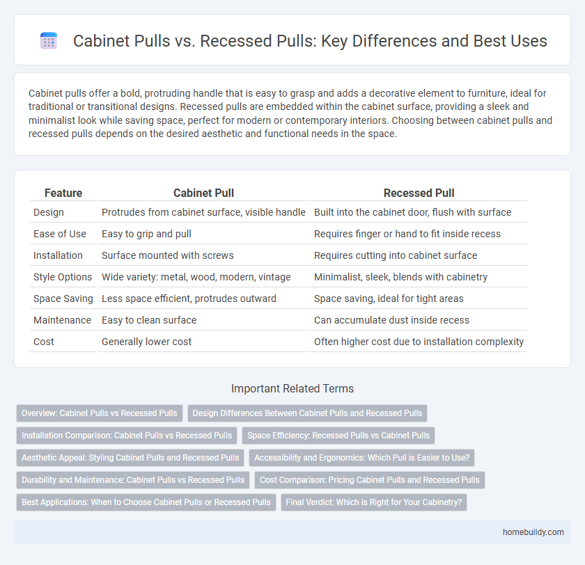 Cabinet Pulls vs. Recessed Pulls: Key Differences and Best Uses