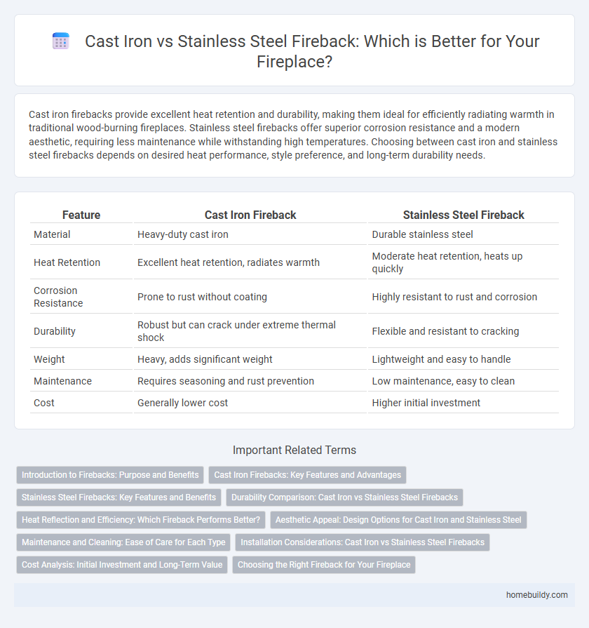 Cast Iron vs Stainless Steel Fireback: Which is Better for Your Fireplace?