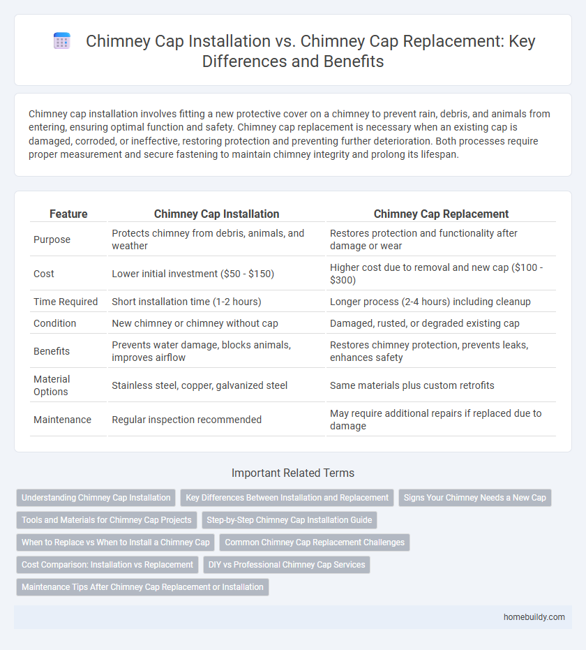 Chimney Cap Installation vs. Chimney Cap Replacement: Key Differences and Benefits