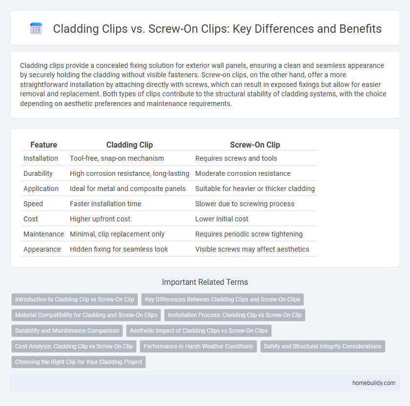 Cladding Clips vs. Screw-On Clips: Key Differences and Benefits