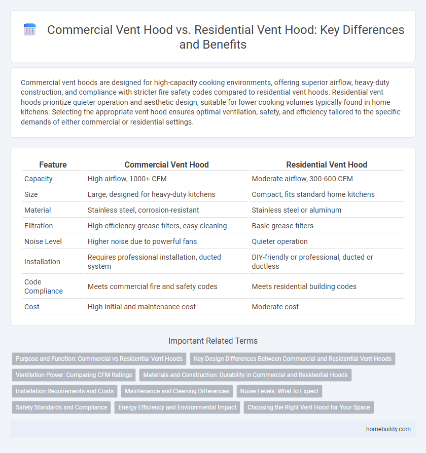 Commercial Vent Hood vs. Residential Vent Hood: Key Differences and Benefits