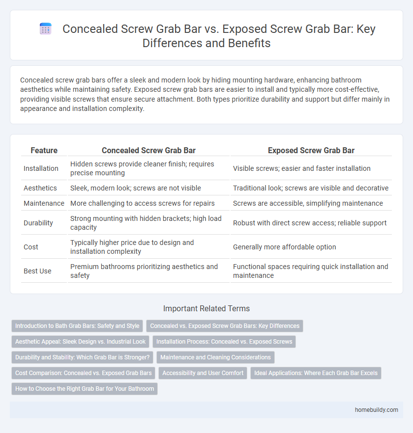 Concealed Screw Grab Bar vs. Exposed Screw Grab Bar: Key Differences and Benefits