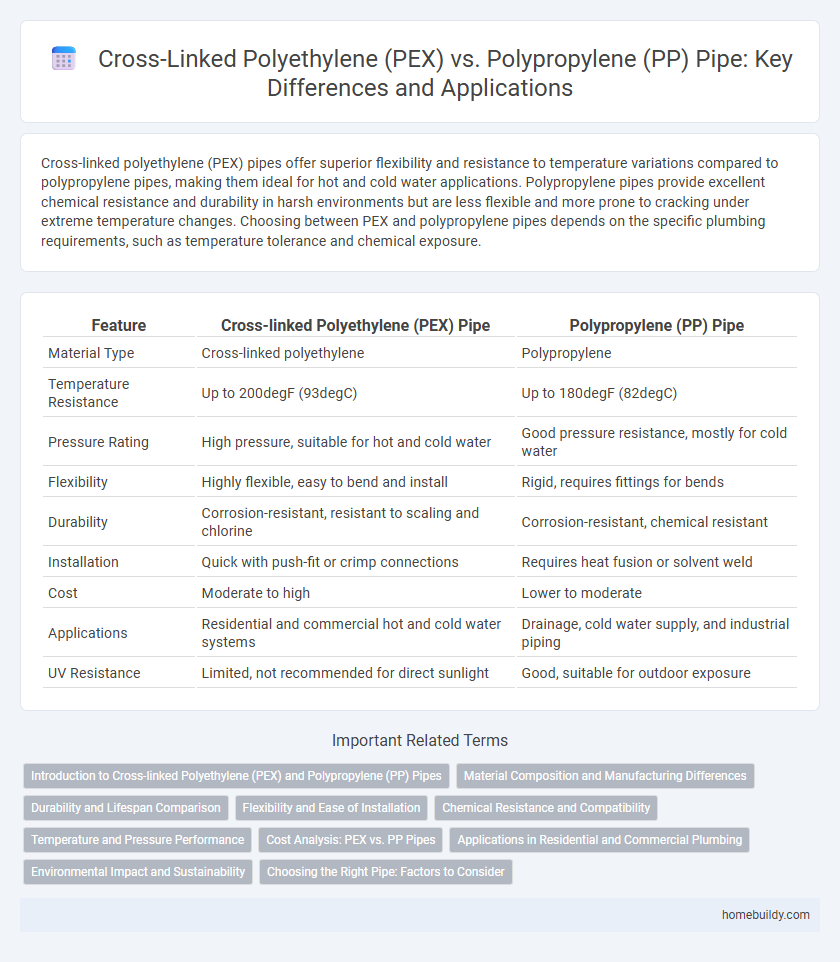 Cross-Linked Polyethylene (PEX) vs. Polypropylene (PP) Pipe: Key Differences and Applications