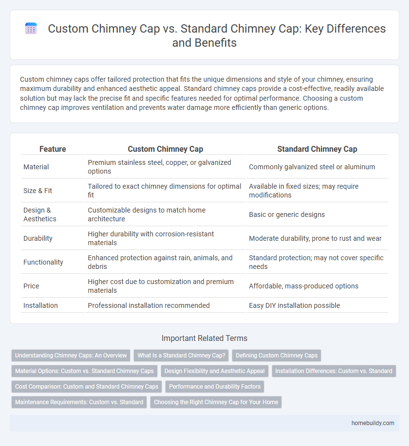 Custom Chimney Cap vs. Standard Chimney Cap: Key Differences and Benefits