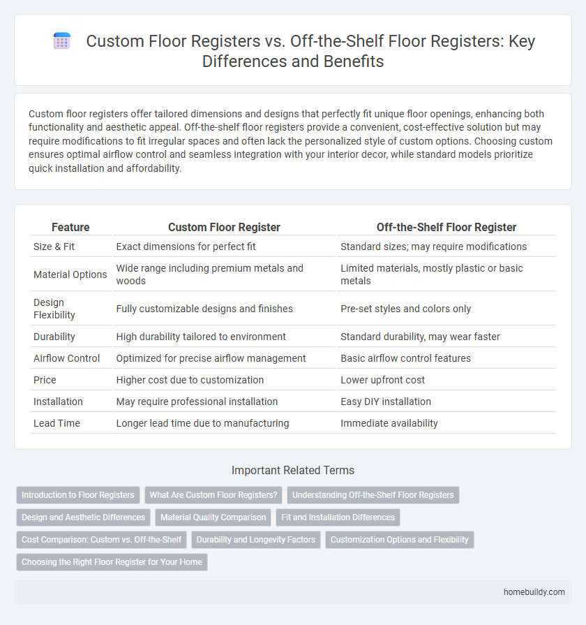Custom Floor Registers vs. Off-the-Shelf Floor Registers: Key Differences and Benefits