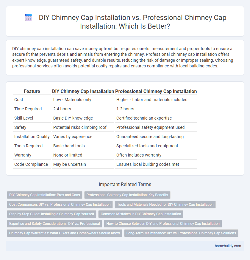DIY Chimney Cap Installation vs. Professional Chimney Cap Installation: Which Is Better?