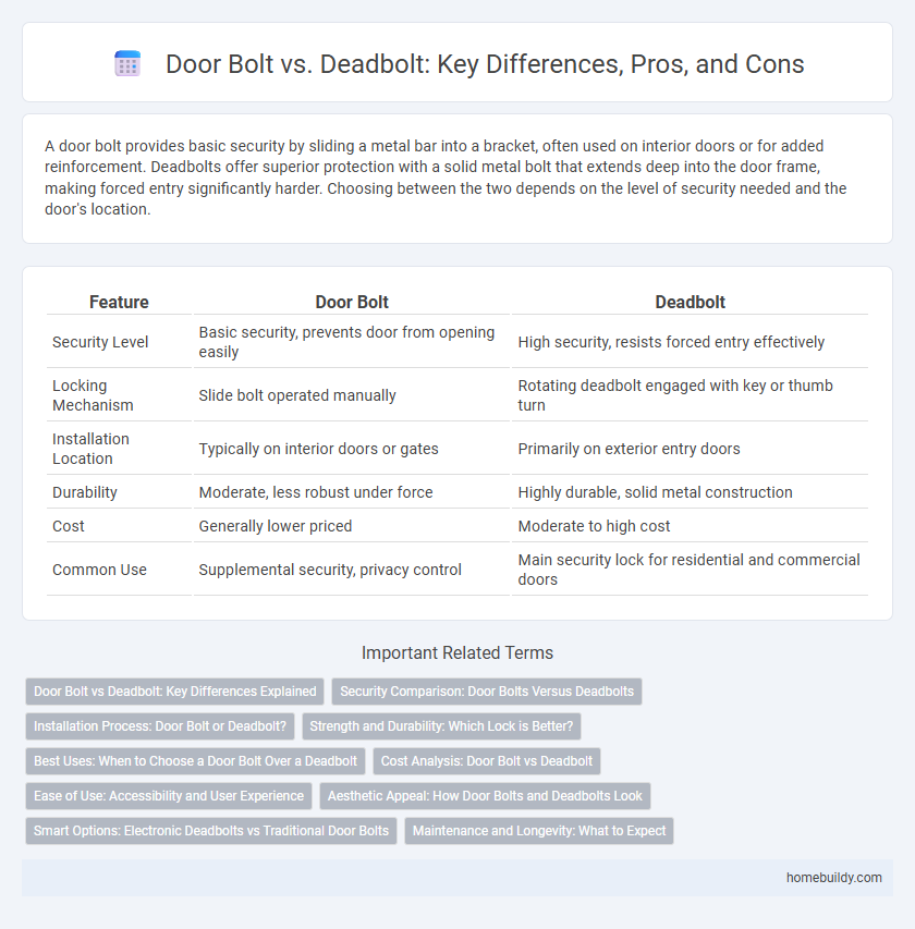 Door Bolt vs. Deadbolt: Key Differences, Pros, and Cons