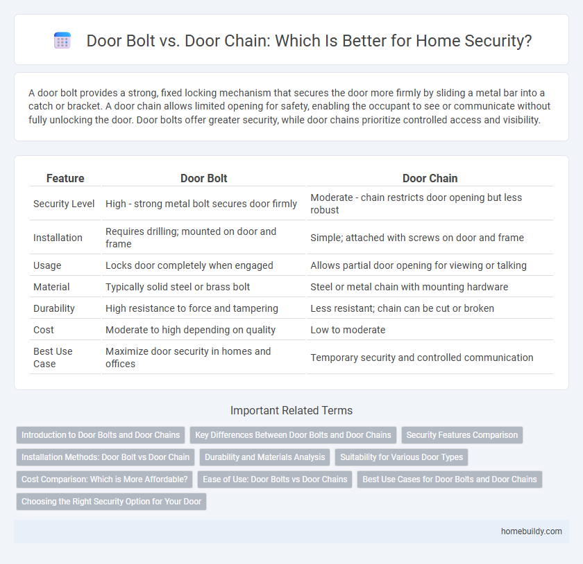 Door Bolt vs. Door Chain: Which Is Better for Home Security?