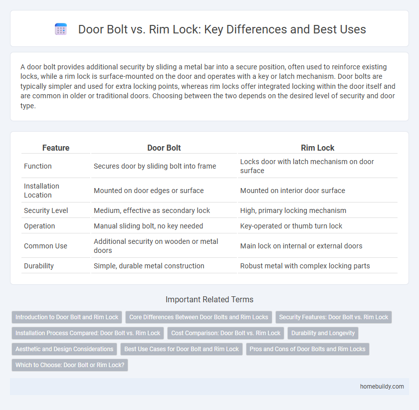 Door Bolt vs. Rim Lock: Key Differences and Best Uses