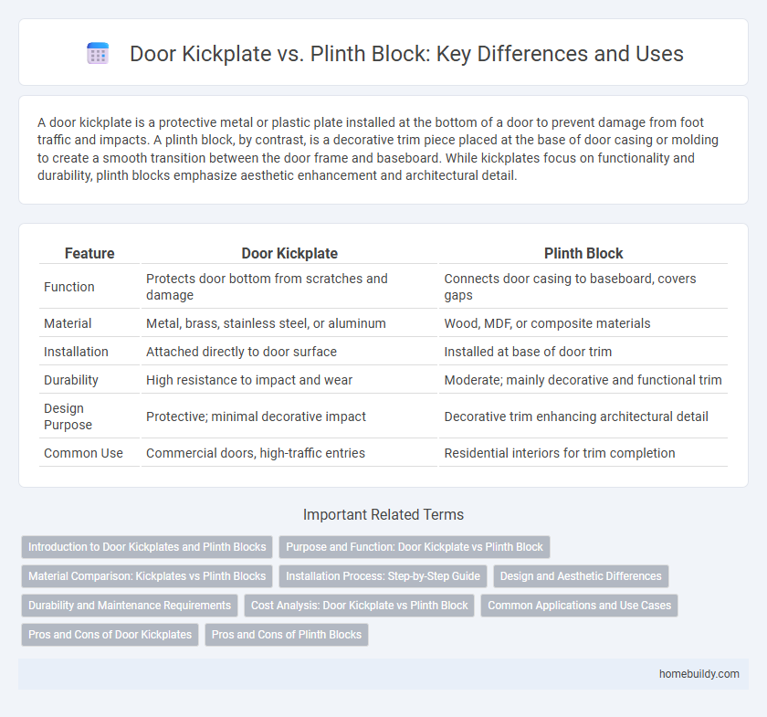Door Kickplate vs. Plinth Block: Key Differences and Uses