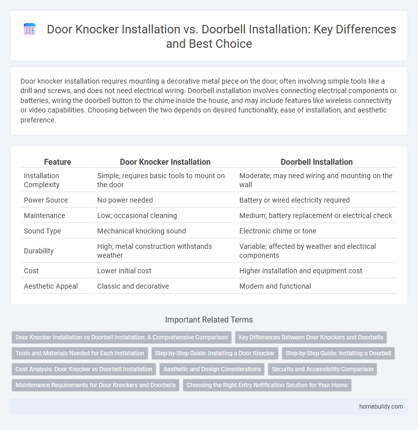 Door Knocker Installation vs. Doorbell Installation: Key Differences and Best Choice