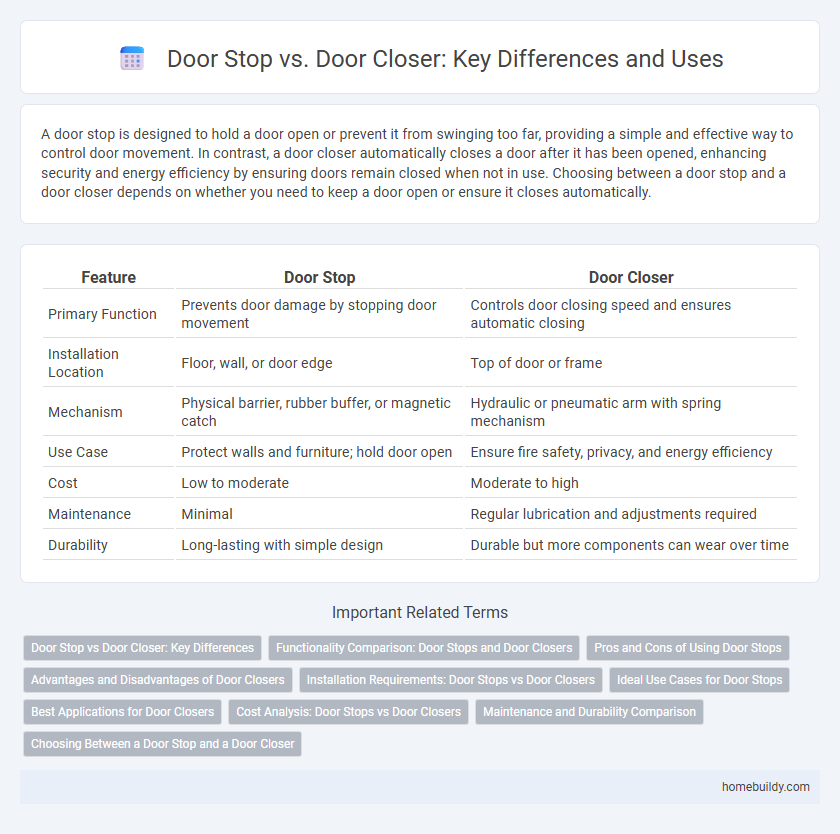 Door Stop vs. Door Closer: Key Differences and Uses