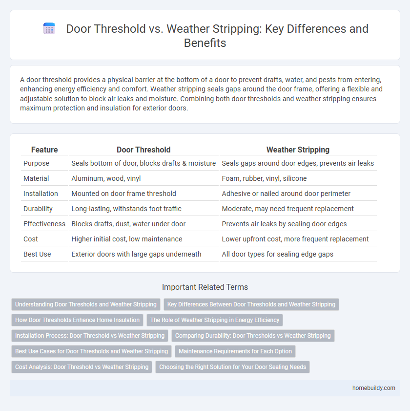 Door Threshold vs. Weather Stripping: Key Differences and Benefits
