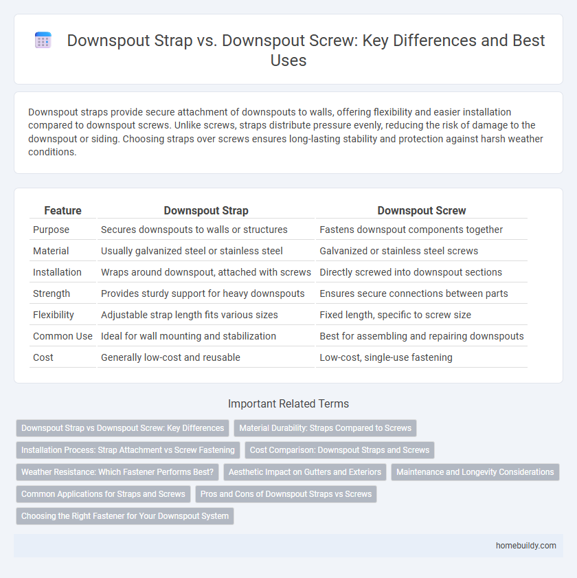 Downspout Strap vs. Downspout Screw: Key Differences and Best Uses
