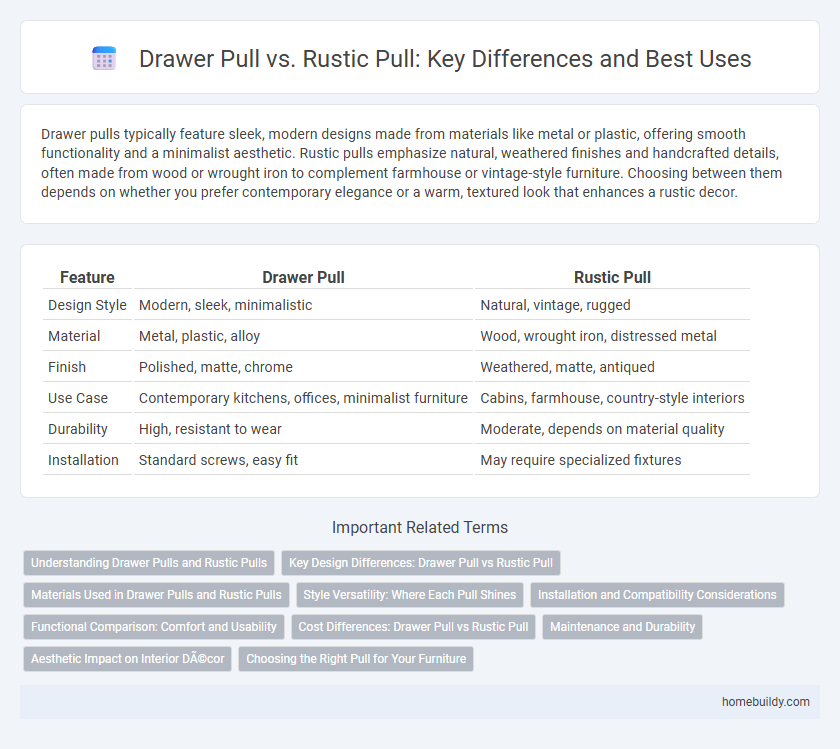 Drawer Pull vs. Rustic Pull: Key Differences and Best Uses