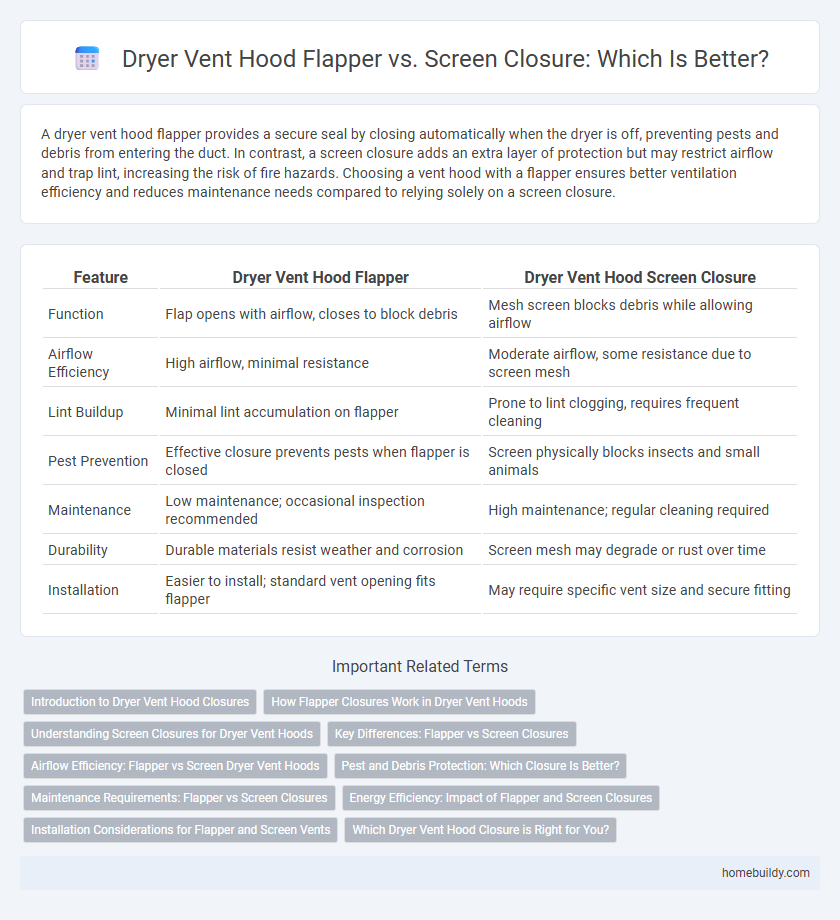 Dryer Vent Hood Flapper vs. Screen Closure: Which Is Better?