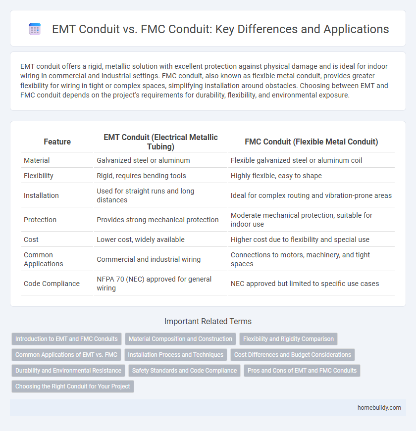 EMT Conduit vs. FMC Conduit: Key Differences and Applications