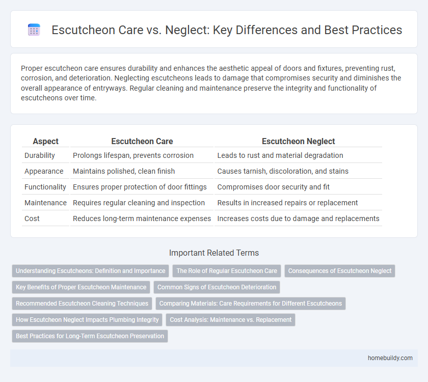 Escutcheon Care vs. Neglect: Key Differences and Best Practices