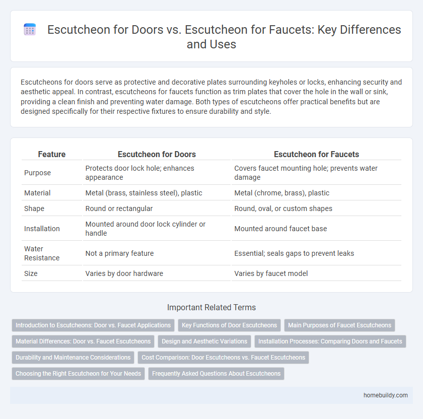 Escutcheon for Doors vs. Escutcheon for Faucets: Key Differences and Uses
