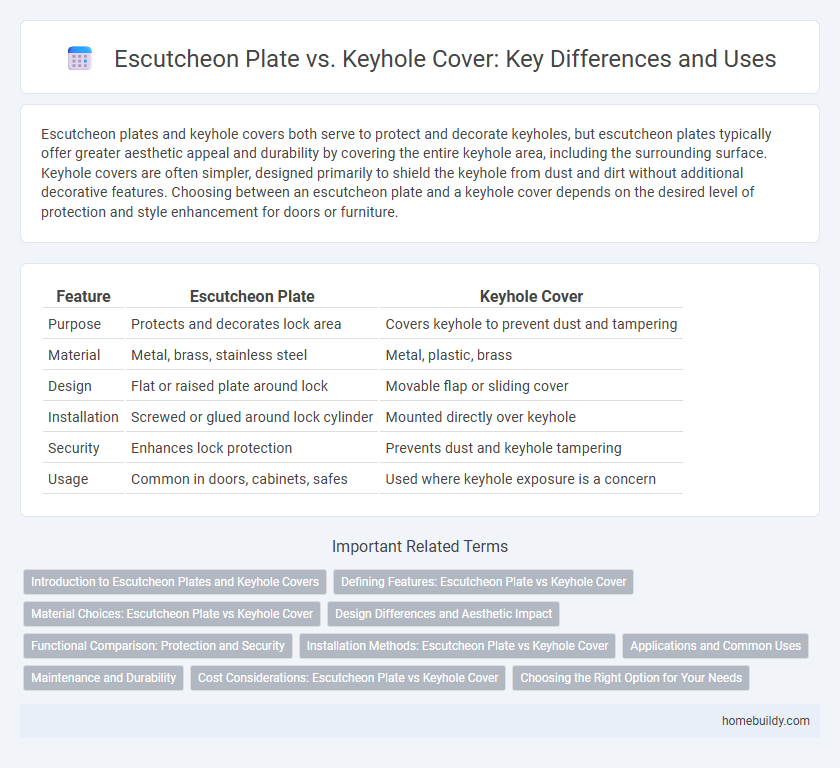 Escutcheon Plate vs. Keyhole Cover: Key Differences and Uses