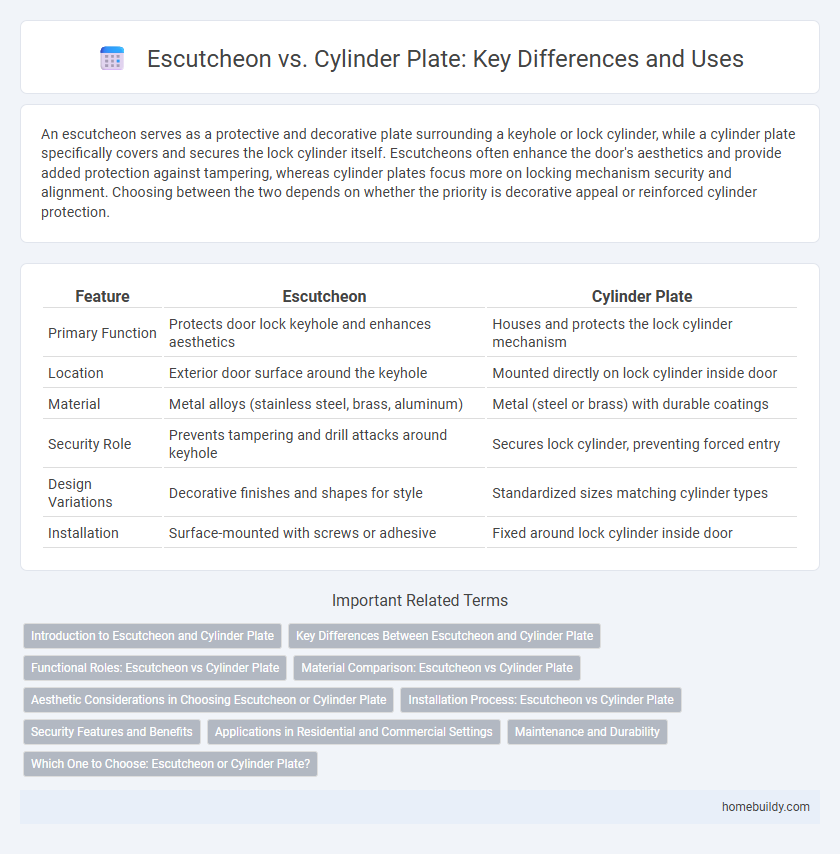 Escutcheon vs. Cylinder Plate: Key Differences and Uses