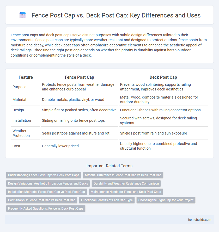 Fence Post Cap vs. Deck Post Cap: Key Differences and Uses