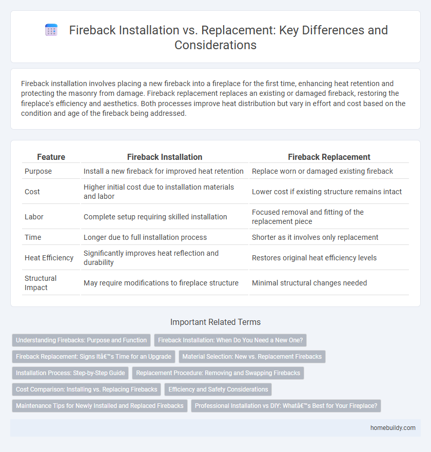 Fireback Installation vs. Replacement: Key Differences and Considerations