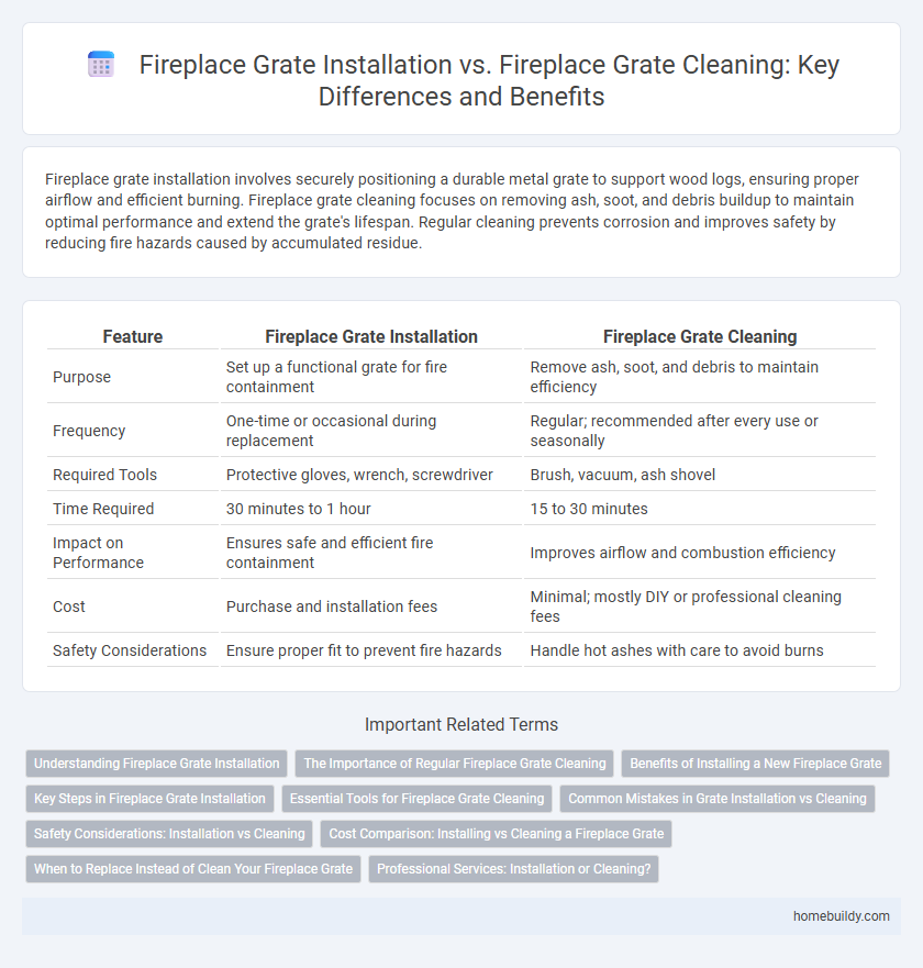 Fireplace Grate Installation vs. Fireplace Grate Cleaning: Key Differences and Benefits