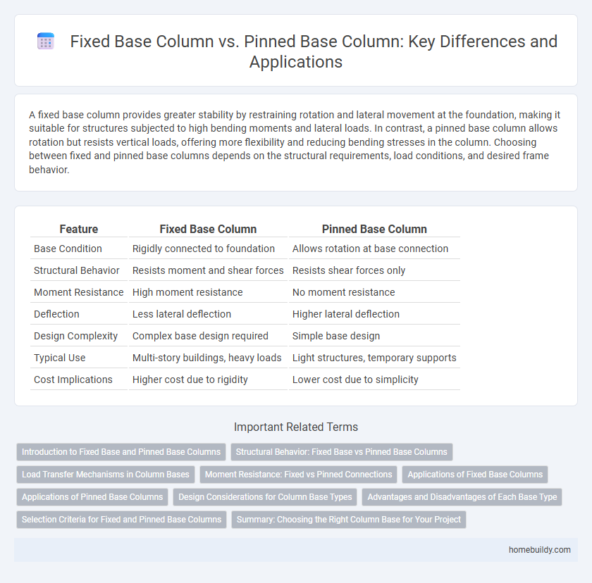 Fixed Base Column vs. Pinned Base Column: Key Differences and Applications
