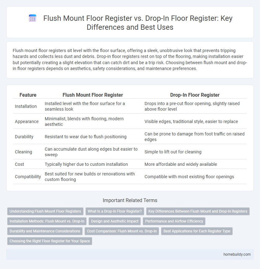 Flush Mount Floor Register vs. Drop-In Floor Register: Key Differences and Best Uses