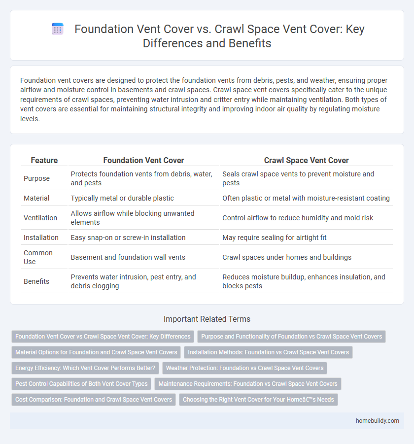 Foundation Vent Cover vs. Crawl Space Vent Cover: Key Differences and Benefits