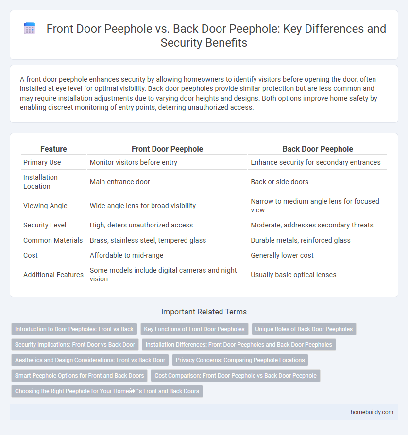 Front Door Peephole vs. Back Door Peephole: Key Differences and Security Benefits