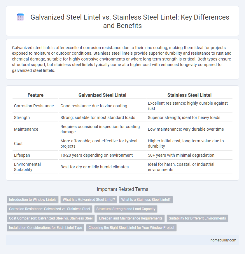 Galvanized Steel Lintel vs. Stainless Steel Lintel: Key Differences and Benefits