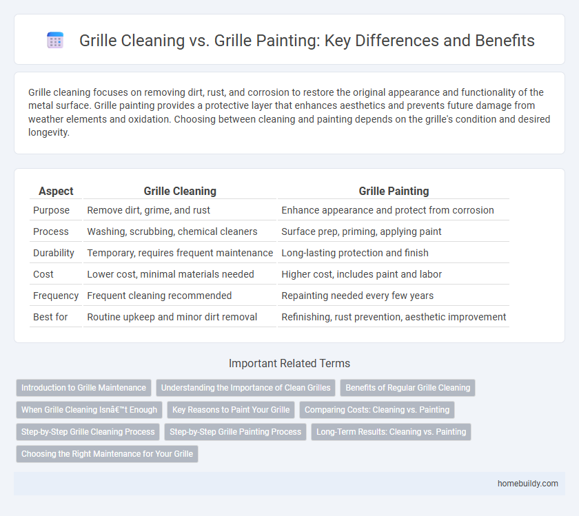 Grille Cleaning vs. Grille Painting: Key Differences and Benefits