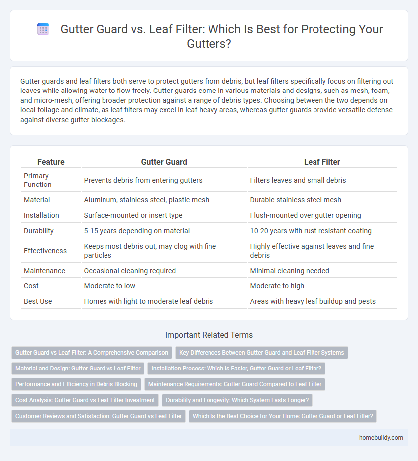 Gutter Guard vs. Leaf Filter: Which Is Best for Protecting Your Gutters?
