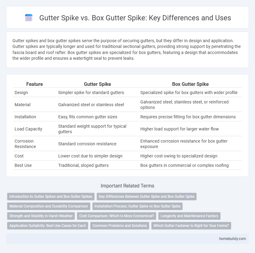 Gutter Spike vs. Box Gutter Spike: Key Differences and Uses