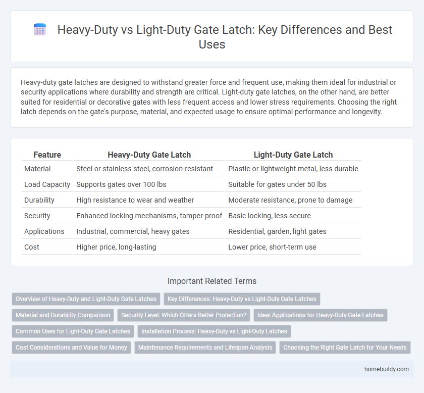 Heavy-Duty vs Light-Duty Gate Latch: Key Differences and Best Uses