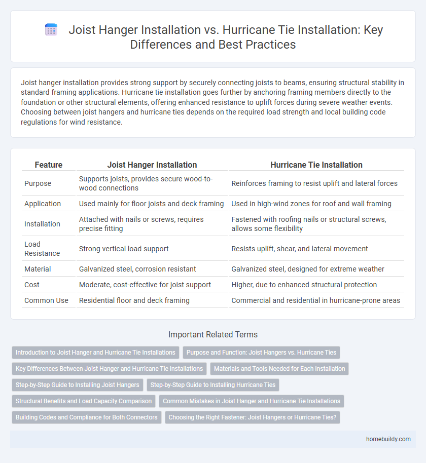 Joist Hanger Installation vs. Hurricane Tie Installation: Key Differences and Best Practices