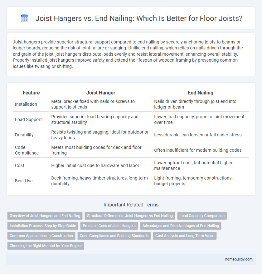 Joist Hangers vs. End Nailing: Which Is Better for Floor Joists?