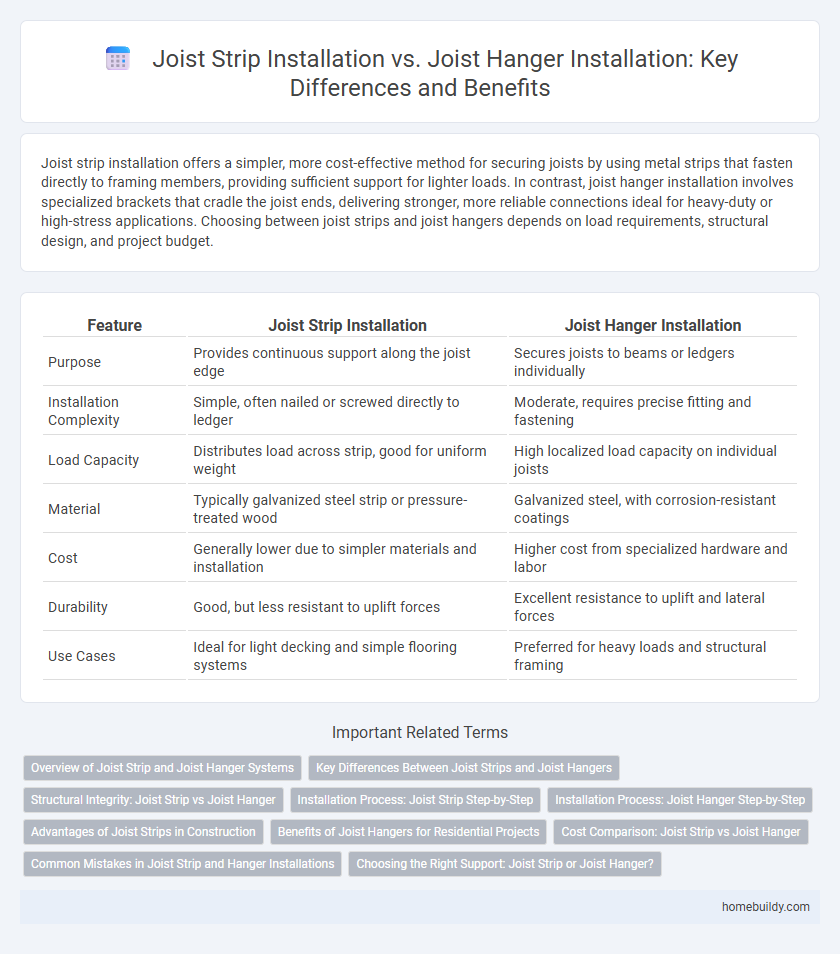 Joist Strip Installation vs. Joist Hanger Installation: Key Differences and Benefits