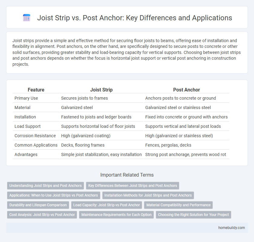 Joist Strip vs. Post Anchor: Key Differences and Applications