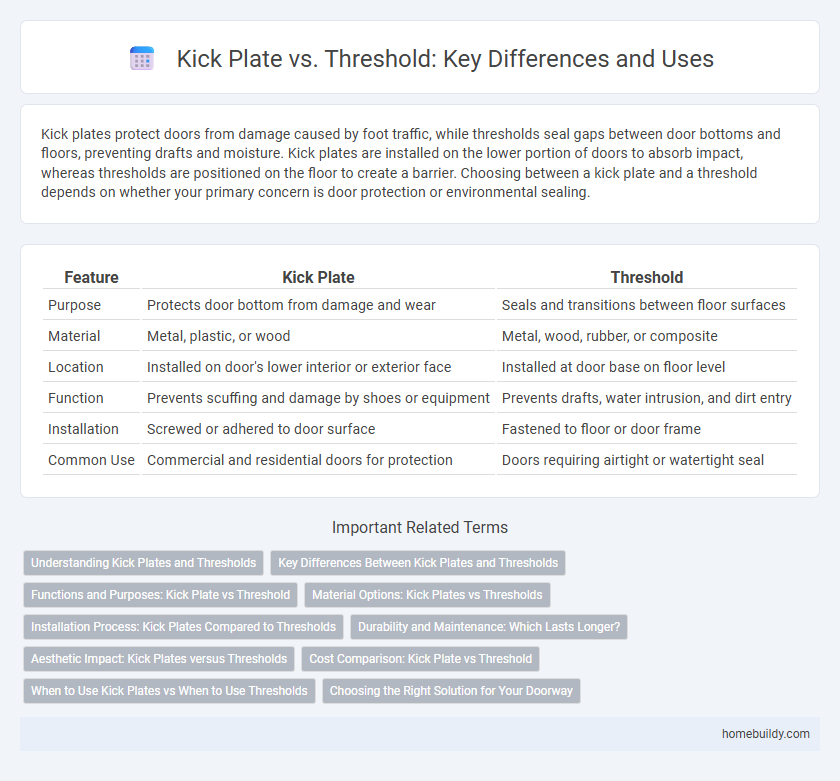 Kick Plate vs. Threshold: Key Differences and Uses